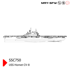 SSMODEL 750 Military Model Kit USS Hornet CV-8 Aircraft Carrier Water Line