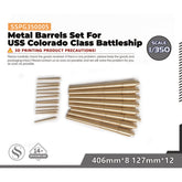 SSMODE SSPG005 1/350(700) Metal Barrels Set For USS Colorado Class Battleship 406mm*8 127mm*12