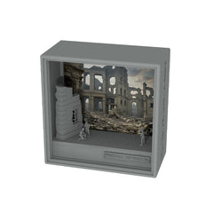 SSMODEL 18 Minifigure Figures Tank Display Case Miniature Box Corner of War Game The Squad in Ruins 02 Maintain