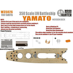 Hunter W35026 1/350 Wood Deck IJN BATTLESHIP YAMATO FOR TAMIYA 78025