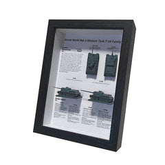 Yao's Studio YPL104 1/L Collection Display Frame War Scene Box Three Dimensional Hollow Photo Frame Soviet T-34 Tank TypeI