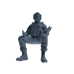 MRY-SFW SSTR348 Modern American Mercenary Conversation 2 Four-Person Group