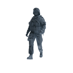 MRY-SFW SSTR330 Modern Counter-Terrorism SWAT Fire Support Operator Foot March 1 Four-Person Group
