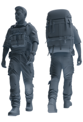 MRY-SFW SSTR020 Miniatures Soldier Model Kit Modern Navy SEAL Six-Person Foot March Group