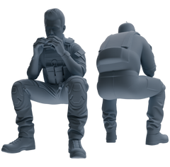 MRY-SFW SSTR012 Miniatures Soldier Model Kit Modern Navy SEAL Six-Person Eating Group