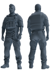 MRY-SFW SSTR025 Miniatures Soldier Model Kit Modern Navy SEAL Six-Person Guard Duty Group