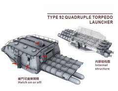 SSMODEL R350019 1/350Scale Type 92 quadruple torpedo launcher
