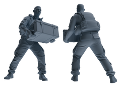 Detail view of MRY-SFW LYGR625 Modern U.S. Army Seven-Person Carrying Model