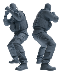 Detail view of MRY-SFW LYGR624 Modern U.S. Army Five-Person Combat Model