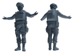 Detail view of MRY-SFW LYGR629 Modern Airborne Division Seven-Person Daily Routine 3 Model