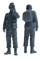 Detail view of MRY-SFW LYGR650 WWII Mine Soldier Seven-Person Daily Routine 2 Model