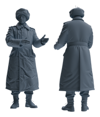 Detail view of MRY-SFW LYGR643 WWII Soviet Union Six-Person Daily Routine 2 Model
