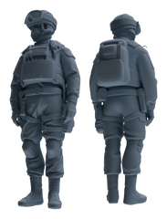 Detail view of MRY-SFW LYGR631 Modern Airborne Division Six-Person Daily Model