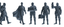 MRY-SFW SSTR084 Miniatures Soldier Model Kit Medieval Knight Five-Person Supply Carrying Group