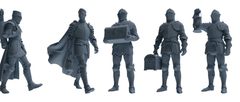MRY-SFW SSTR084 Miniatures Soldier Model Kit Medieval Knight Five-Person Supply Carrying Group