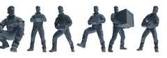 MRY-SFW LYGR682 Modern U.S. Military Six-Person Carrying Group 3D Printed Resin Model Kit by SSMODEL