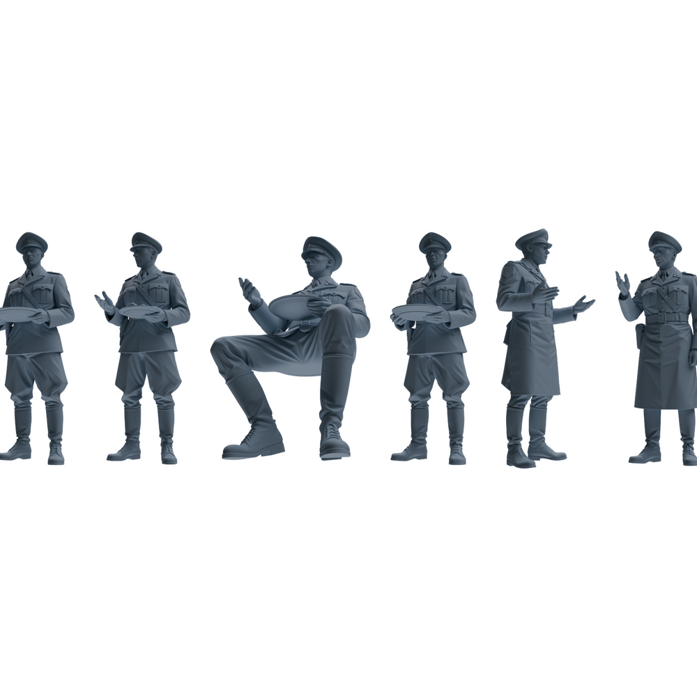 MRY-SFW LYGR580 WWII French Army Six-Person Mess Hall Group 3D Printed Resin Model Kit by SSMODEL