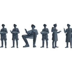 MRY-SFW LYGR580 WWII French Army Six-Person Mess Hall Group 3D Printed Resin Model Kit by SSMODEL