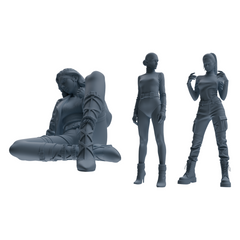 MRY-SFW LYTR897 Streetwear Style Woman Modern Model 3 pcs 3D Printed Resin Model Kit by SSMODEL