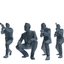 MRY-SFW SSTR122 Miniatures Soldier Model Kit Boston Attack Modern Boston Police Four-Person Gunfight Group 2