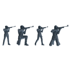 MRY-SFW LYTR795 Shooter Figure Modern Model 4 pcs Miniature Car Diorama Figures Scene Props Accessories Resin 3D Printed Resin Model Kit by SSMODEL