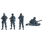MRY-SFW SSTR209 Miniatures Soldier Model Kit WWII Gas Mask Soldier Pose Modern Model 4 pcs