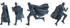 MRY-SFW SSTR082 Miniatures Soldier Model Kit Medieval Knight Without Helmet Four-Person Training Group