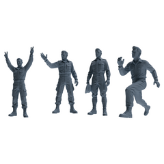 MRY-SFW SSTR187 Miniatures Soldier Model Kit Signal Command Soldier Pose Modern Model 4 pcs
