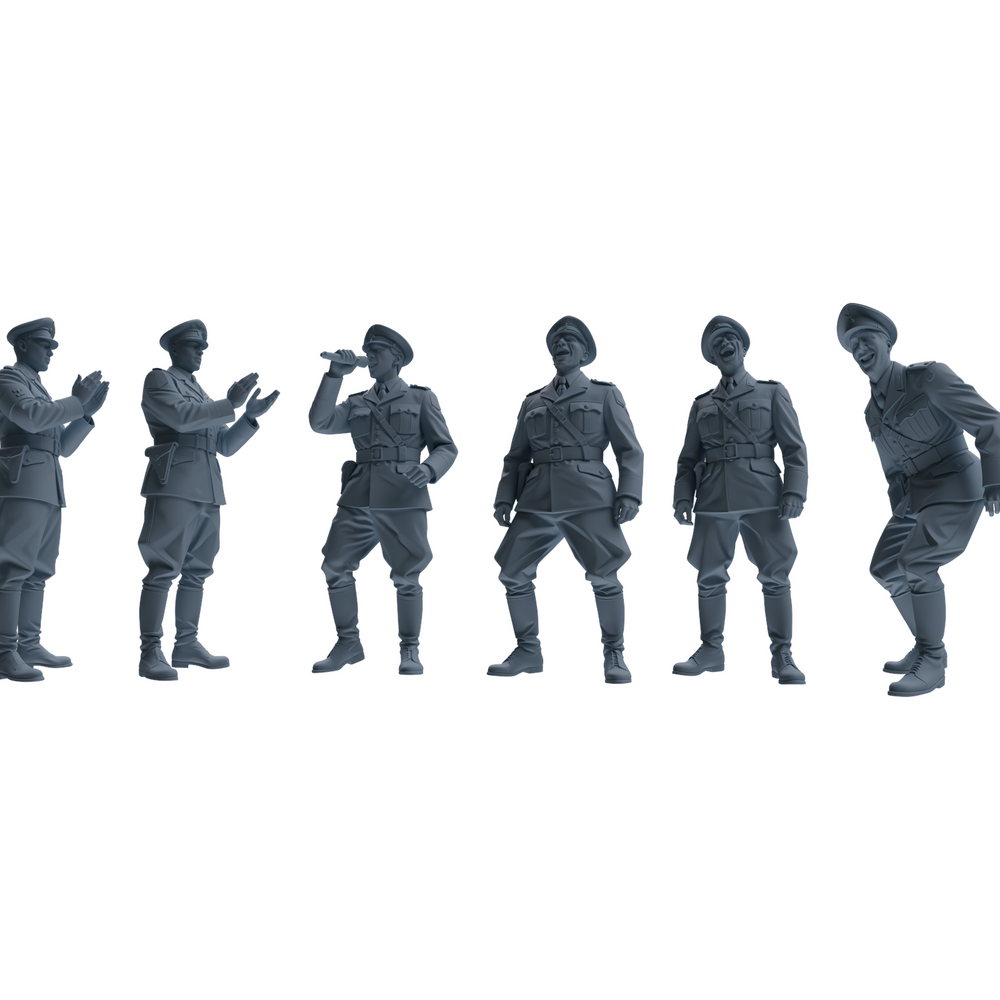MRY-SFW LYGR588 WWII French Army Six-Person Entertainment Group 3D Printed Resin Model Kit by SSMODEL