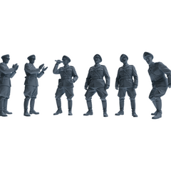 MRY-SFW LYGR588 WWII French Army Six-Person Entertainment Group 3D Printed Resin Model Kit by SSMODEL