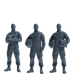 MRY-SFW SSTR246 Modern U.S. Army Logistics Soldier Picnic Three-Person Group