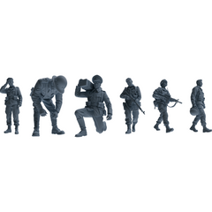 MRY-SFW SSTR199 Multi-Functional Combat Soldier Pose Modern Model 6 pcs