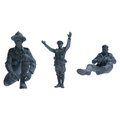 MRY-SFW SSTR203 Miniatures Soldier Model Kit WWI Soldier Pose Modern Model 3 pcs