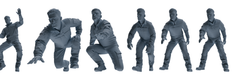 MRY-SFW LYGR687 Modern U.S. Military Six-Person Groping Group 3D Printed Resin Model Kit by SSMODEL