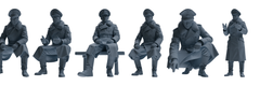 MRY-SFW LYGR708 WWII German Army War Scene Six-Person Tactical Designation Group 3D Printed Resin Model Kit by SSMODEL