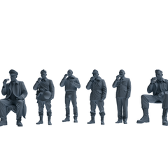 MRY-SFW SSTR102 Miniatures Soldier Model Kit Enemy at Stalingrad WWII Soviet Soldiers Eating Six-Person Group