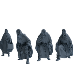MRY-SFW SSTR289 Medieval Merlin Wizard Ambush Four-Person Group