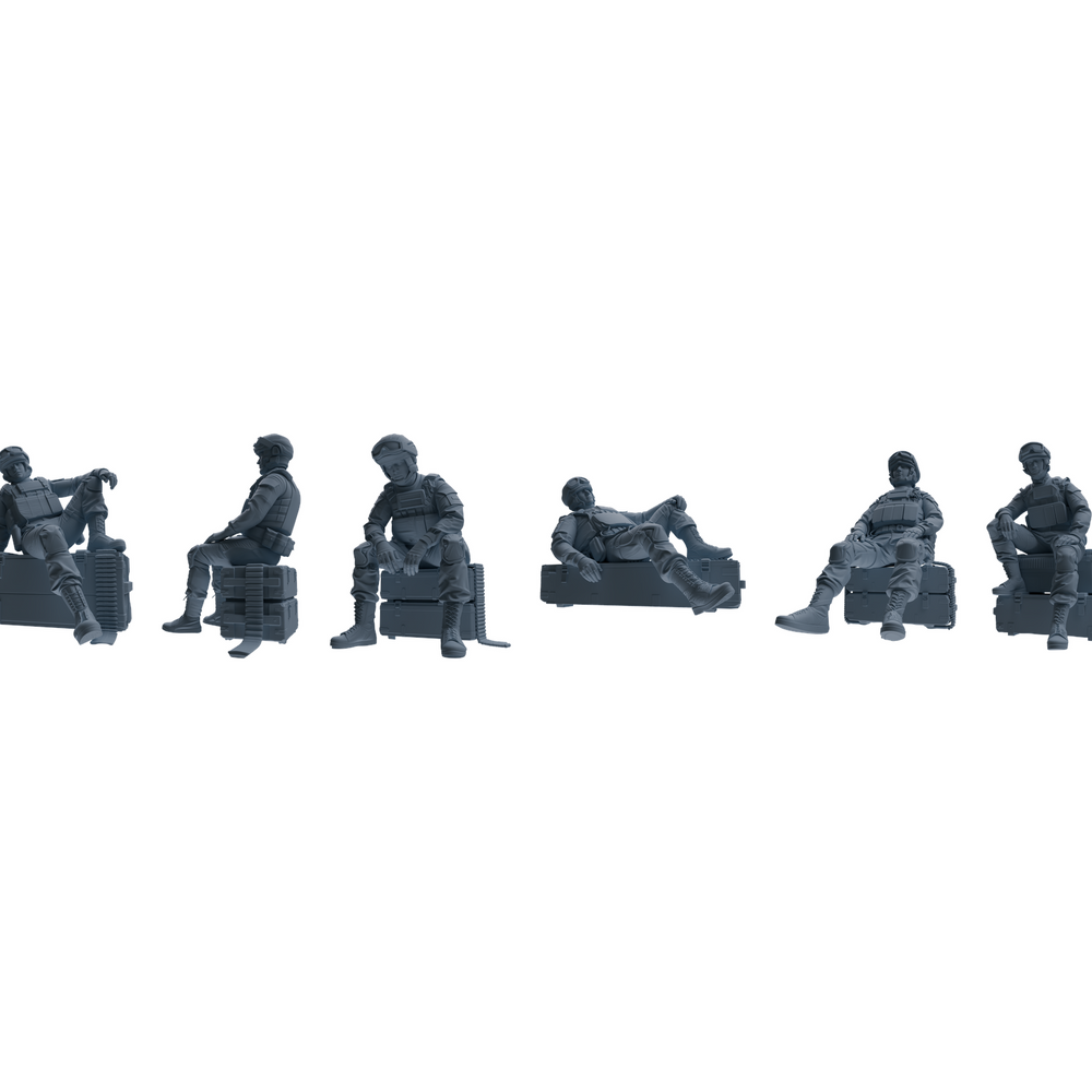 MRY-SFW LYGR628 Modern Airborne Division Six-Person Rest 3D Printed Resin Model Kit by SSMODEL