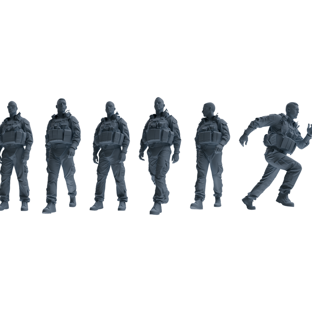 MRY-SFW LYGR623 Modern U.S. Army Six-Person Daily 3D Printed Resin Model Kit by SSMODEL