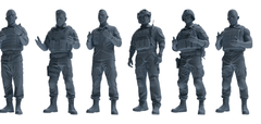 MRY-SFW SSTR034 Miniatures Soldier Model Kit 1993 Mogadishu Black Hawk Helicopter Soldier Discussion Six-Person Group