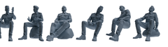 MRY-SFW LYGR729 WWII Soviet Army War Scene Six-Person Conversation Group 3D Printed Resin Model Kit by SSMODEL