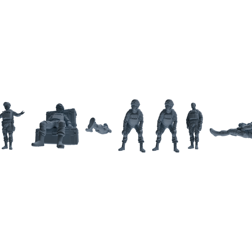 MRY-SFW LYGR629 Modern Airborne Division Seven-Person Daily Routine 3 3D Printed Resin Model Kit by SSMODEL