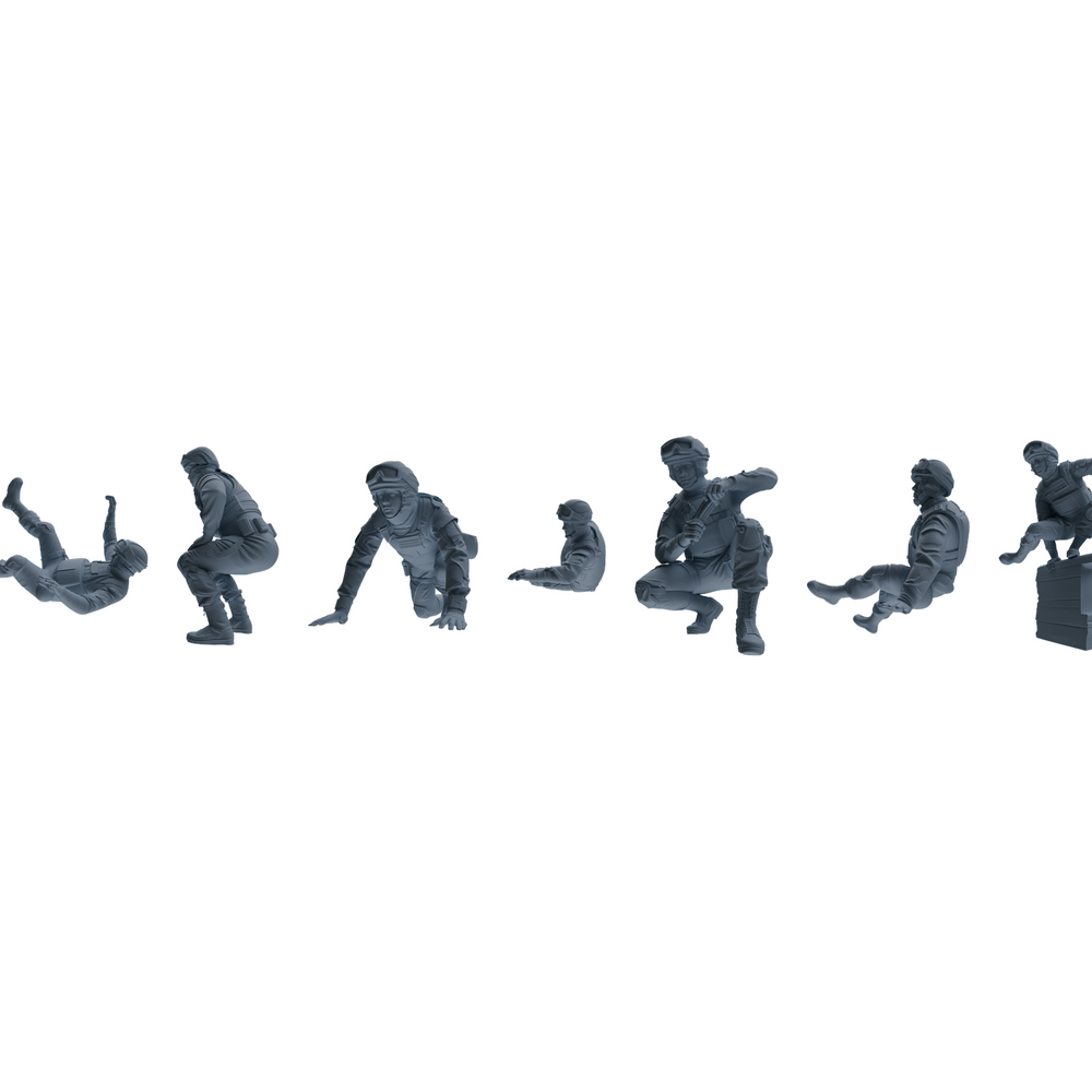 MRY-SFW LYGR627 Modern Airborne Division Seven-Person Training 3D Printed Resin Model Kit by SSMODEL