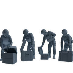 MRY-SFW SSTR239 Modern French Army Logistics Soldier Combat Readiness Four-Person Group