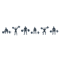 MRY-SFW LYTR798 Weightlifting Fitness Figure Modern Model 6 pcs Miniature Car Diorama Figures Scene Props Accessories Resin 3D Printed Resin Model Kit by SSMODEL