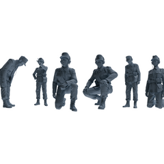 MRY-SFW LYGR652 WWII Mine Soldier Six-Person Cursing Group 3D Printed Resin Model Kit by SSMODEL