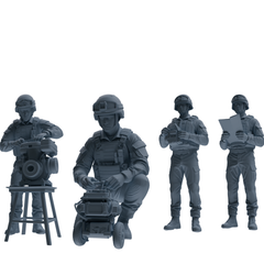 MRY-SFW SSTR237 Modern French Army Logistics Soldier Maintenance Four-Person Group