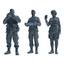 MRY-SFW SSTR200 Miniatures Soldier Model Kit Meal Time Soldier Pose Modern Model 3 pcs