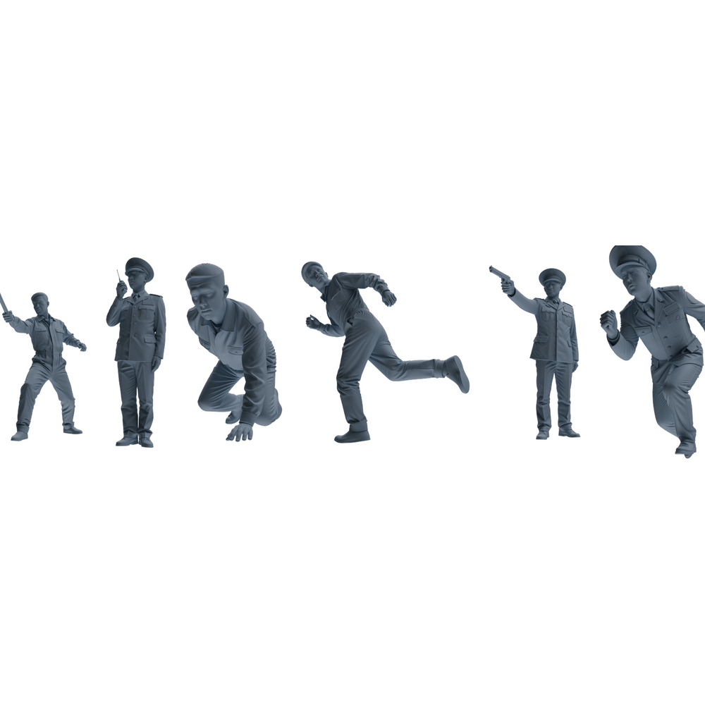 MRY-SFW LYGR654 China 1983 Strike Hard Campaign Six-Person Arrest Group 3D Printed Resin Model Kit by SSMODEL