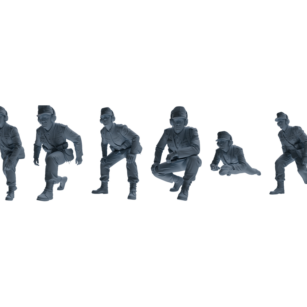 MRY-SFW LYGR648 WWII Mine Soldier Six-Person Battle Group 3D Printed Resin Model Kit by SSMODEL